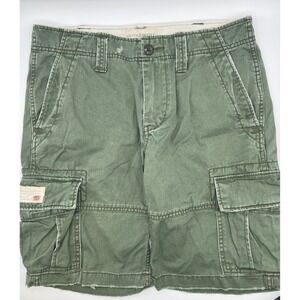 Denim & Supply Ralph Lauren Olive Green Distressed Cargo Shorts‎ Mens Sz 30 0511